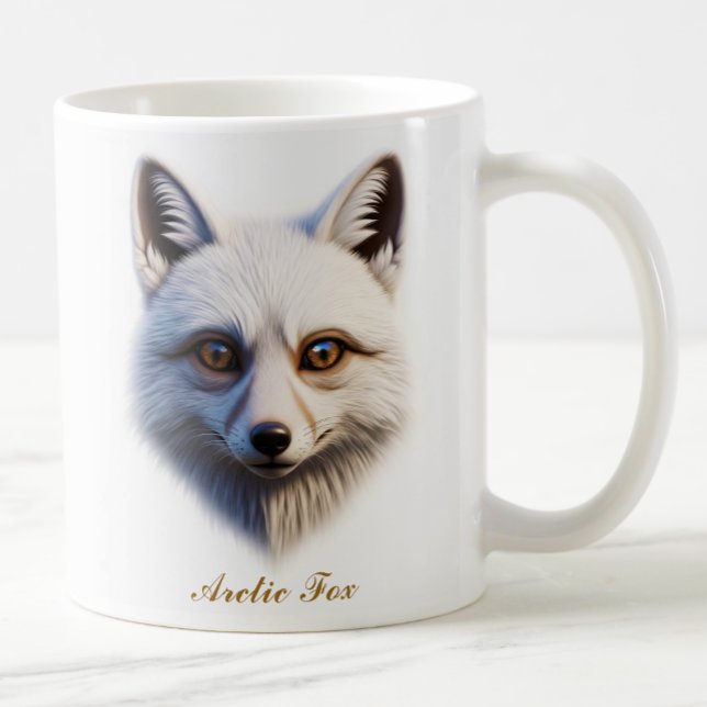 Conception à deux côtés de la tasse de café Fox ar (Créateur téléchargé)