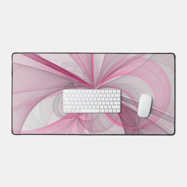 Conception Abstraite de fractal rose pâle moderne (Clavier et souris)