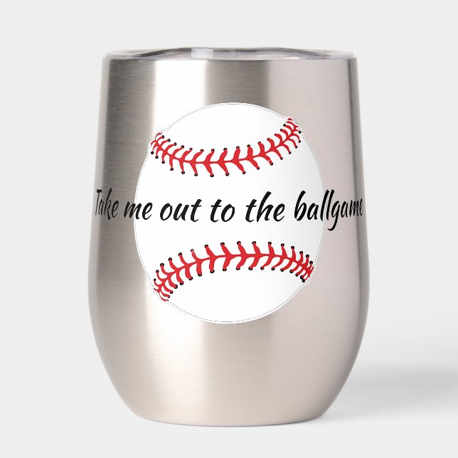 Conception Baseball Vin Thermique Tumbler (Arrière)