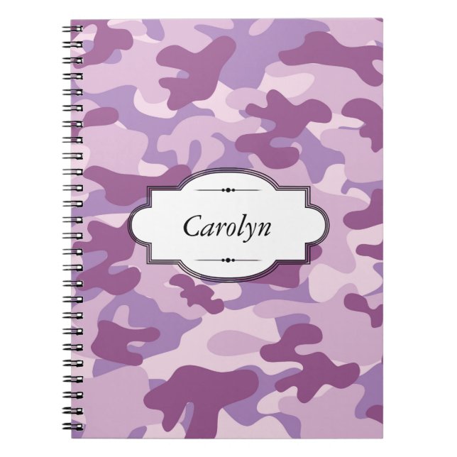 Conception Camo violet Carnet personnalisé (Devant)