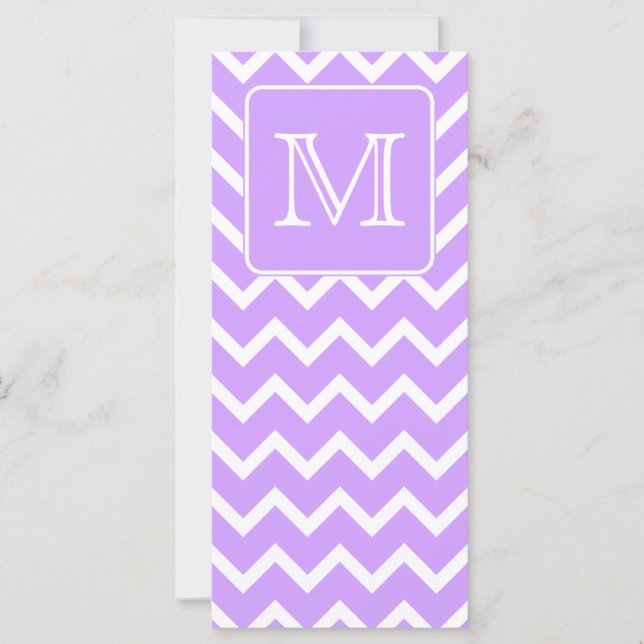 Conception Chevron violet et blanc. Monogramme per (Devant)