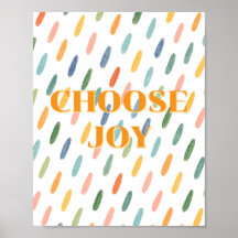 Conception colorée, Affiche Choisissez Joie