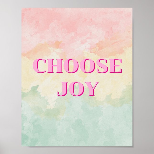 Conception colorée, Affiche Choisissez Joie  (Devant)