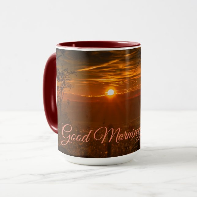 Conception couché de soleil Café et tasses de thé (Devant gauche)