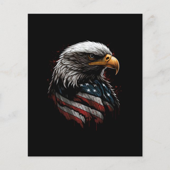 conception d'aigle avec drapeau américain (Devant)