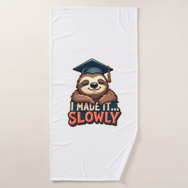 Conception d'animal mignon de graduation de paress (Serviette de bain)