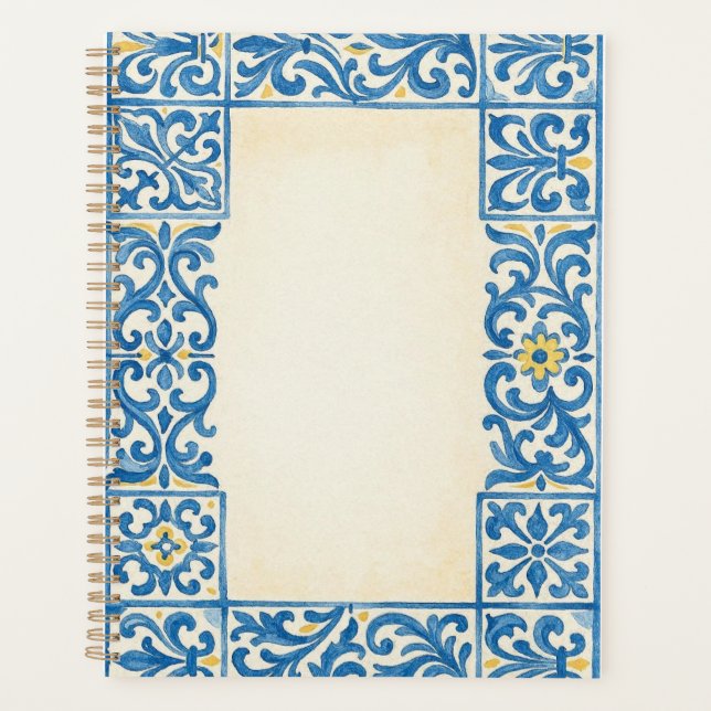 Conception d'aquarelle fixe portugaise Azulejo (Devant)