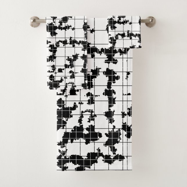 Conception d'art abstrait organique noir et blanc (En situation)