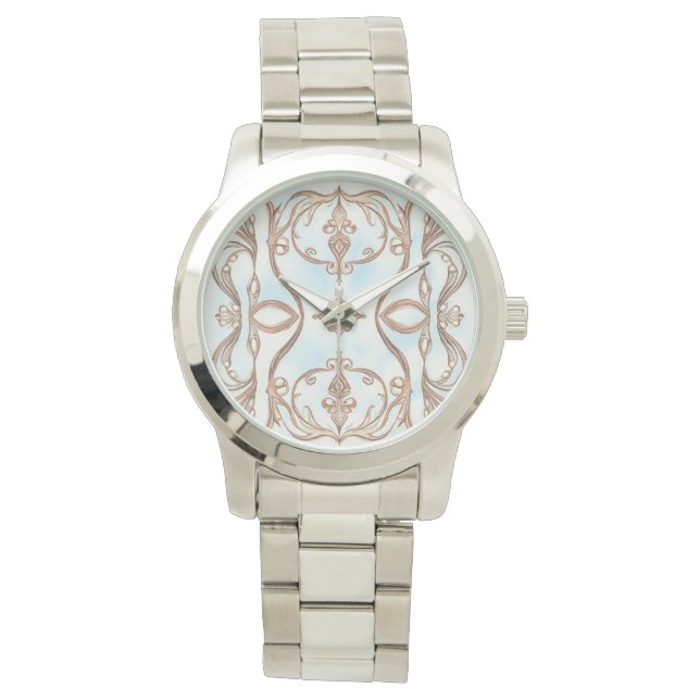 Conception d'art bleu classique, Montre pour femme (devant)