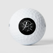 Conception de balle de golf à monogramme lettre A