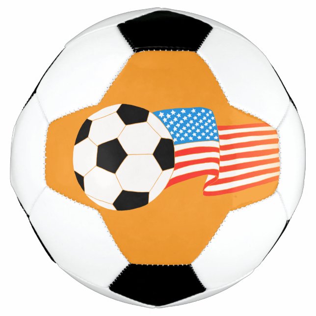 Conception de ballon de football orange avec drape (Devant)