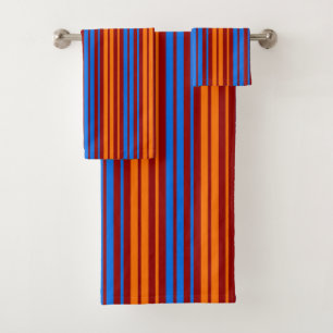 Conception de bandes verticales orange rouge bleu