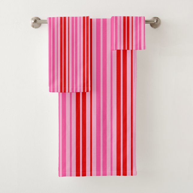 Conception de bandes verticales rose bubble gum ro (En situation)
