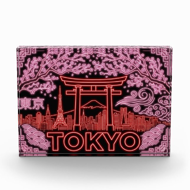 Conception de bloc photo néon Tokyo  (Devant)