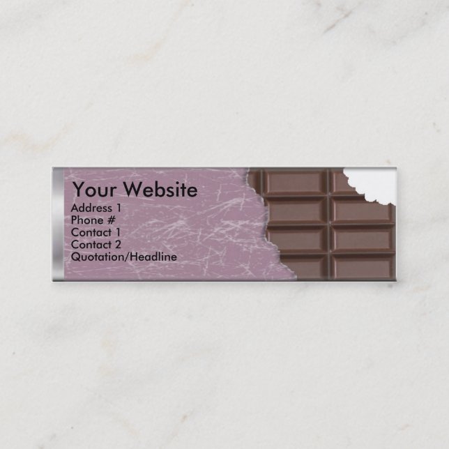 conception de bonbons Cartes de visite fines (Devant)