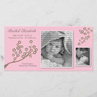 Conception de branches 8x4 Faire-part de naissance