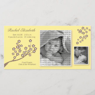 Conception de branches 8x4 Faire-part de naissance