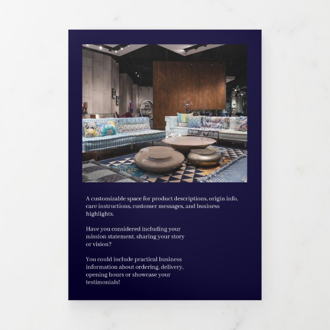 Conception de brochure pliée pour entreprise en bl (Page de couverture)