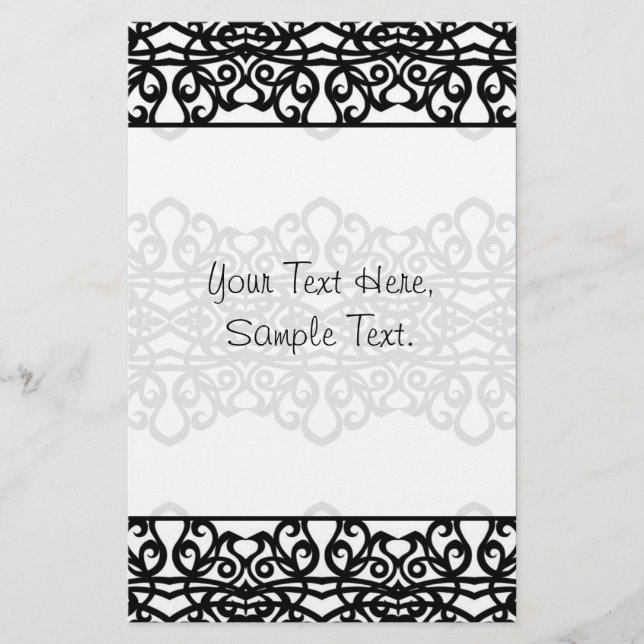 Conception de broderie de dentelle de papeterie (Devant)