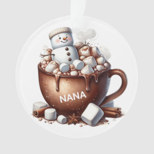 Conception de cacao bonhomme de neige mignon