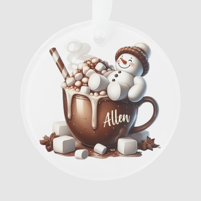 Conception de cacao bonhomme de neige mignon  (devant)
