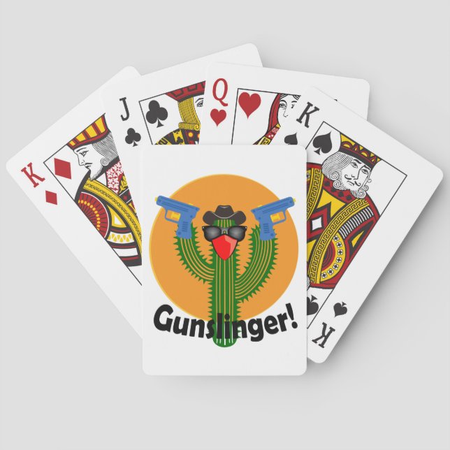 Conception de cactus de gunslinger - Cartes de jeu (dos)