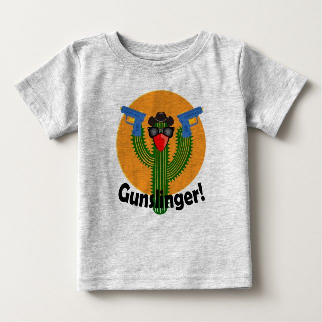 Conception de cactus Gunslinger - T-Shirt bébé en  (Devant)