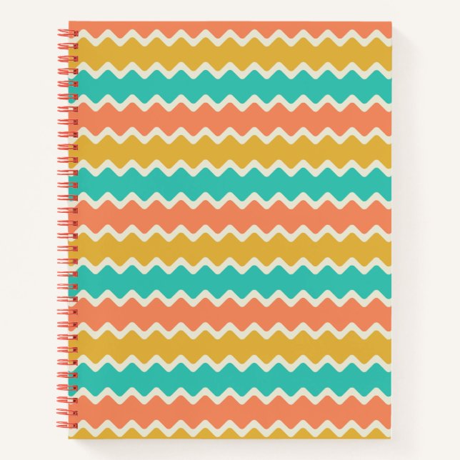 Conception de cahier à motif chevron coloré (Devant)