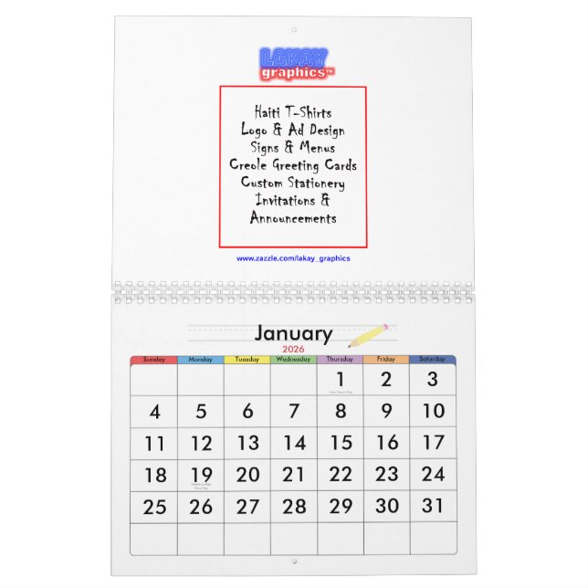 Conception de calendrier (Jan 2026)