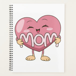 Conception de câlin de coeur de maman Kawaii