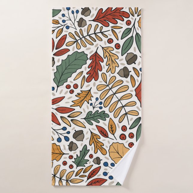 Conception de Carré feuille couleur automne (Serviette de bain)