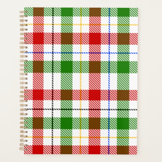 Conception de carreaux en flanelle rouge vert blan (Devant)