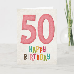 Conception de carte d'anniversaire pour 50 ans