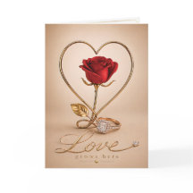 Conception de carte de amour romantique de luxe