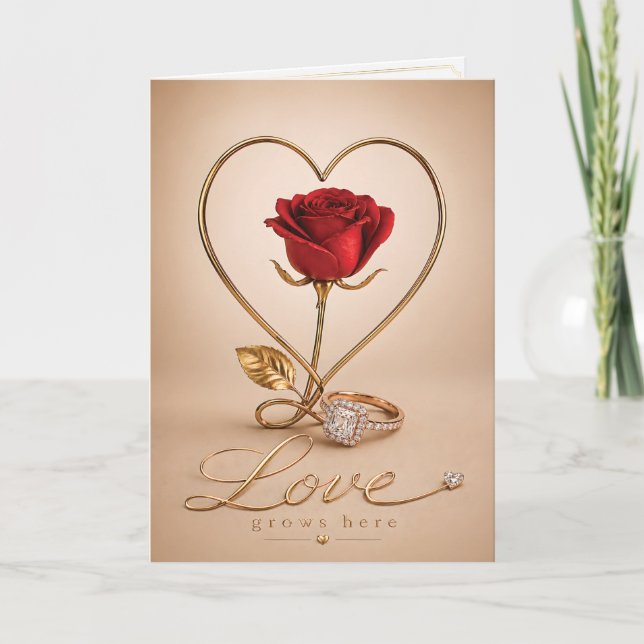Conception de carte de amour romantique de luxe (Devant)