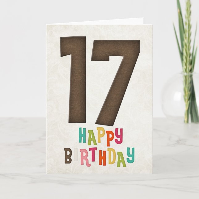 Conception de carte de bon anniversaire pour 17 an (Devant)