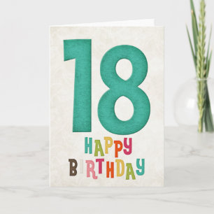Conception de carte de bon anniversaire pour 18 an
