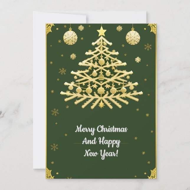 Conception de carte de Noël élégante  (Devant)