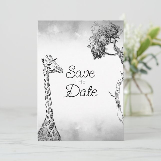Conception de carte de sauvegarde de mariage safar (Debout devant)