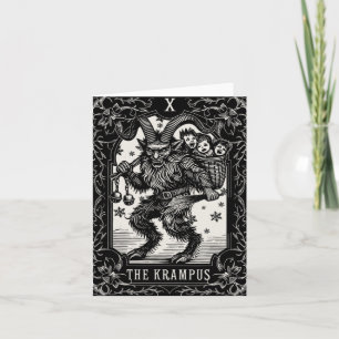 Conception de carte de tarot de Krampus saison de