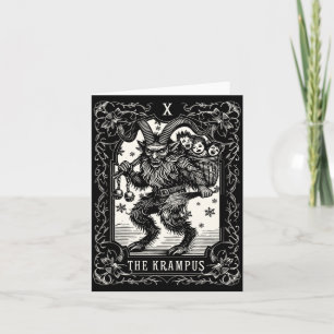 Conception de carte de tarot de Krampus saison de