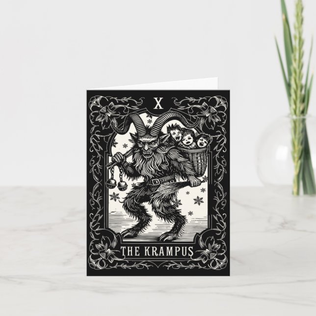 Conception de carte de tarot de Krampus saison de  (Devant)