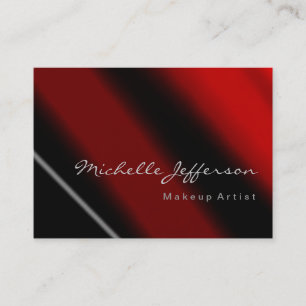 Conception de carte de visite chic rouge noir pour