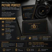 Conception de carte de visite de photographe de lu