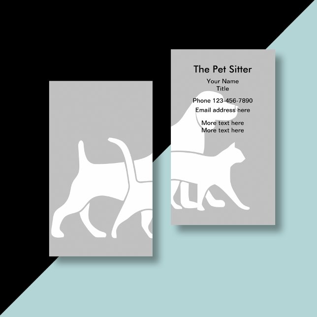 Conception de carte de visite double face pour gar (pet sitter)