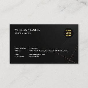 Conception de carte de visite luxe noir