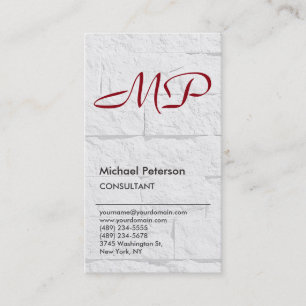 Conception de carte de visite Monogram Red Park Av