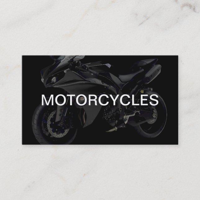 Conception de carte de visite pour motos (Devant)