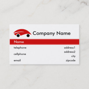 Conception de carte de visite rouge de voiture de