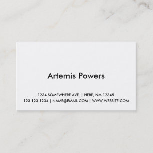 Conception de carte de visite simple d'avant